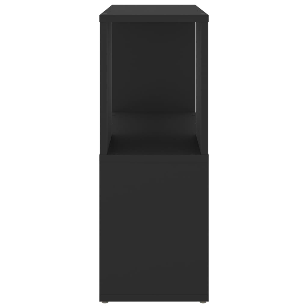 vidaXL Bücherregal Schwarz 60x24x63 cm Holzwerkstoff