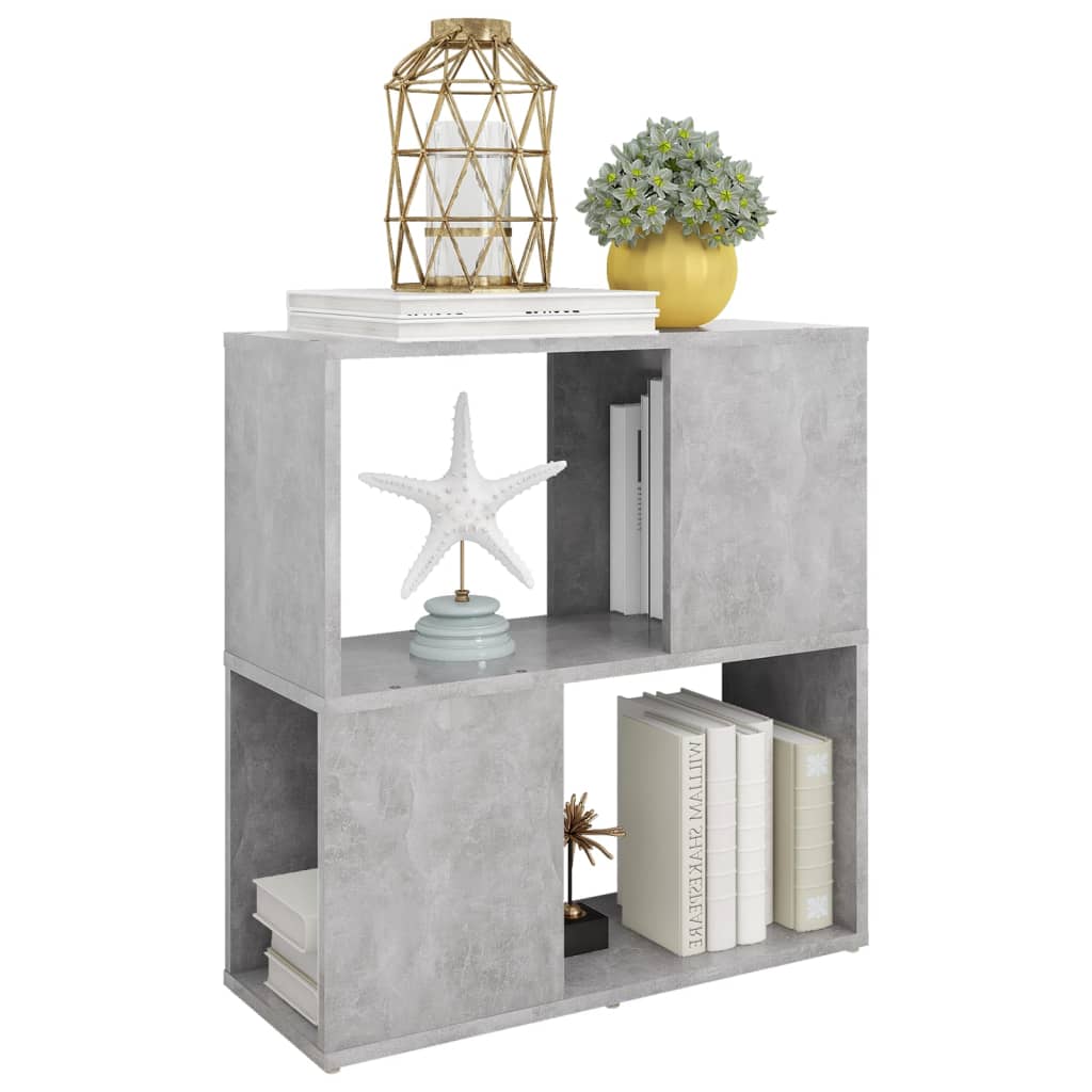 vidaXL Bücherregal Betongrau 60x24x63 cm Holzwerkstoff