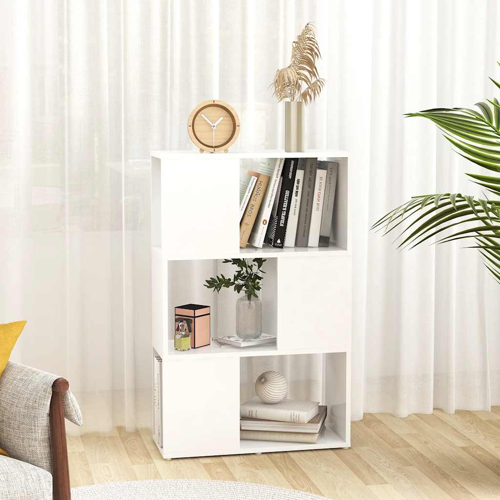 vidaXL Bibliothèque Séparateur de pièce Blanc 60x24x94 cm Aggloméré