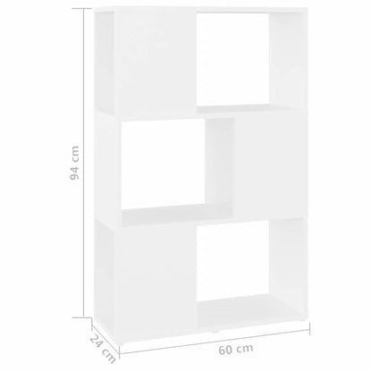vidaXL Bibliothèque Séparateur de pièce Blanc 60x24x94 cm Aggloméré