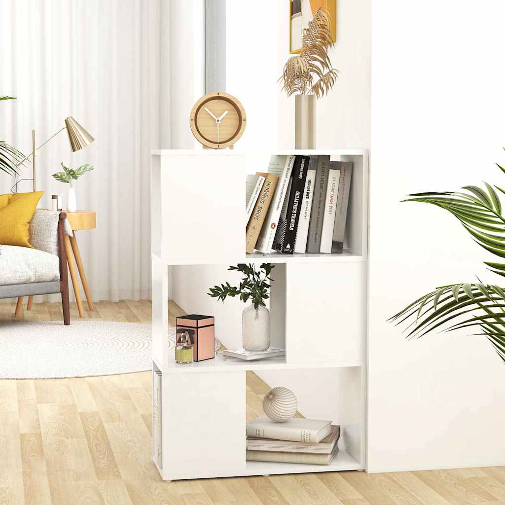 vidaXL Bibliothèque Séparateur de pièce Blanc 60x24x94 cm Aggloméré