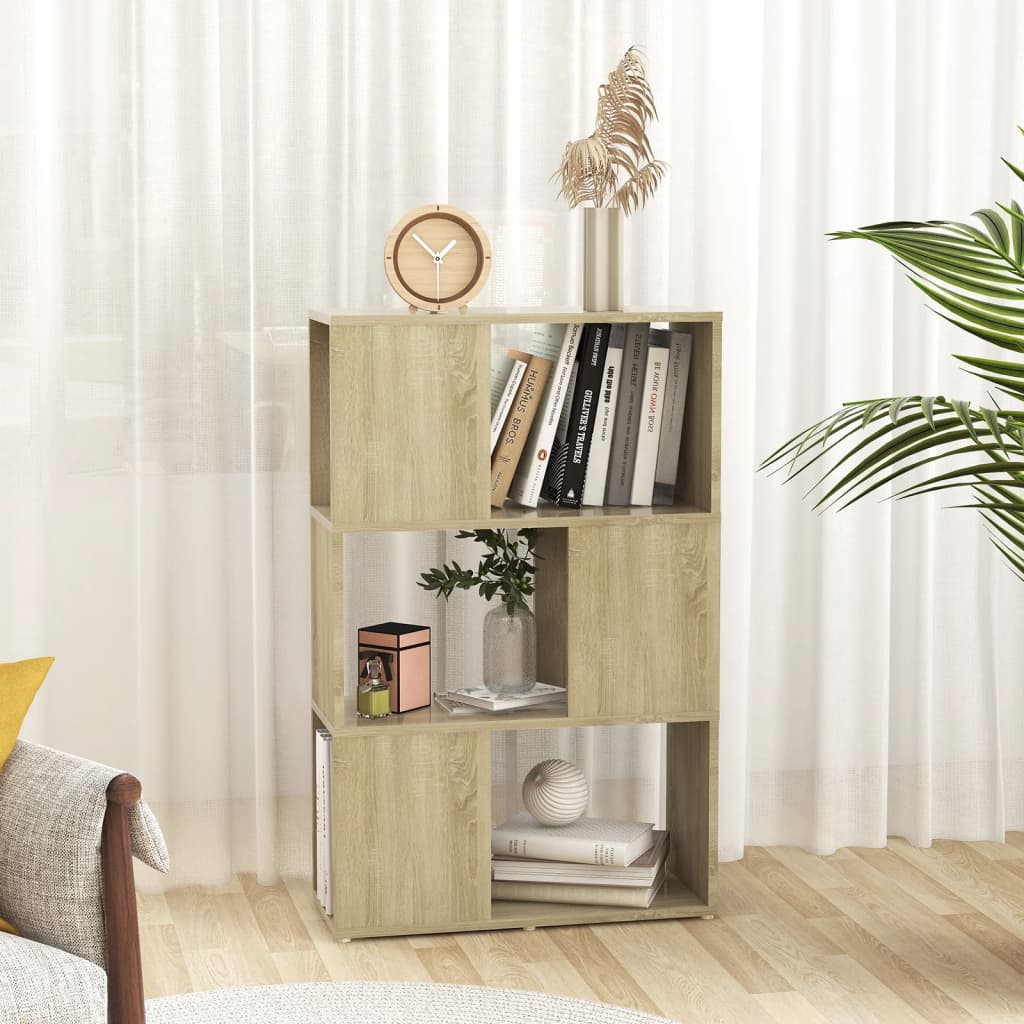 vidaXL Bibliothèque/Séparateur de pièce Chêne Sonoma 60x24x94 cm Bois d'ingénierie