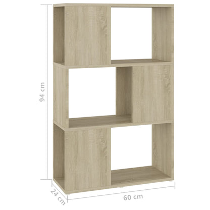vidaXL Bibliothèque/Séparateur de pièce Chêne Sonoma 60x24x94 cm Bois d'ingénierie