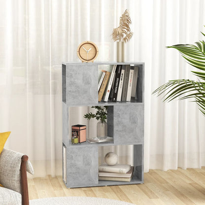 vidaXL Bibliothèque/Séparateur de pièce Gris béton 60x24x94 cm Bois d'ingénierie