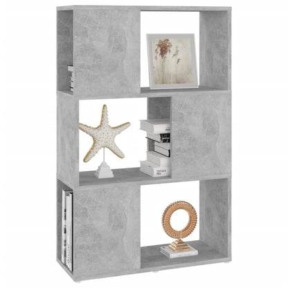 vidaXL Bibliothèque/Séparateur de pièce Gris béton 60x24x94 cm Bois d'ingénierie