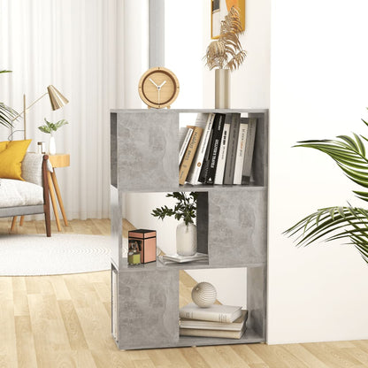 vidaXL Bibliothèque/Séparateur de pièce Gris béton 60x24x94 cm Bois d'ingénierie