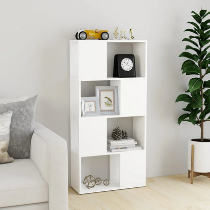 vidaXL Étagère à livres/séparateur de pièce blanc 60x24x124,5cm en bois d'ingénierie