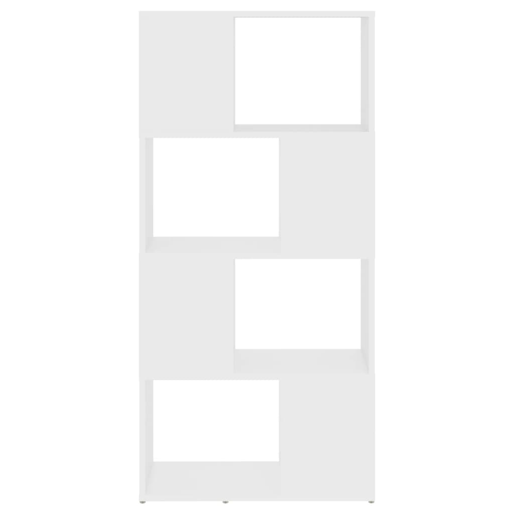 vidaXL Étagère à livres/séparateur de pièce blanc 60x24x124,5cm en bois d'ingénierie