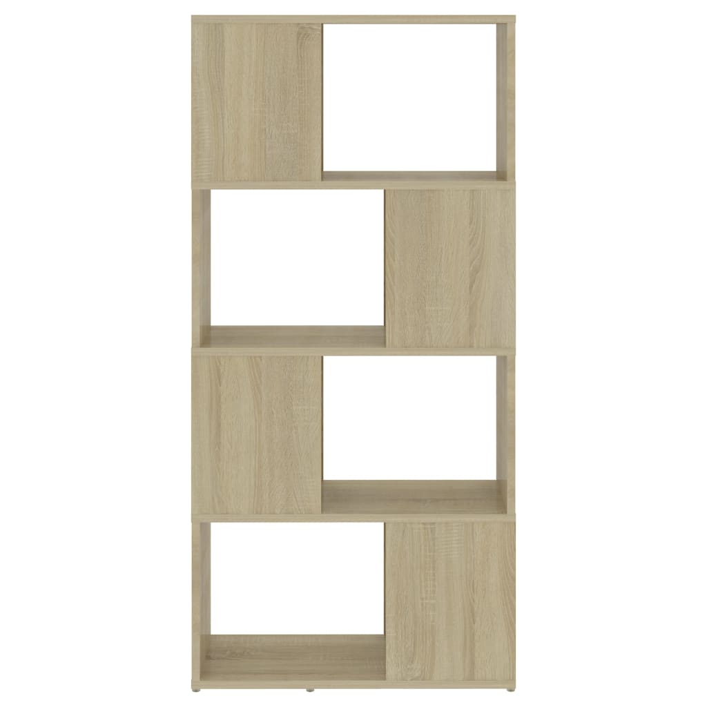 vidaXL Bücherregal Raumteiler Sonoma-Eiche 60x24x124,5cm Holzwerkstoff