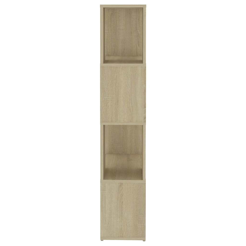 vidaXL Bücherregal Raumteiler Sonoma-Eiche 60x24x124,5cm Holzwerkstoff