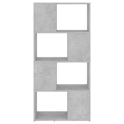 vidaXL Bibliothèque/Séparateur de pièce Gris béton 60x24x124,5 cm