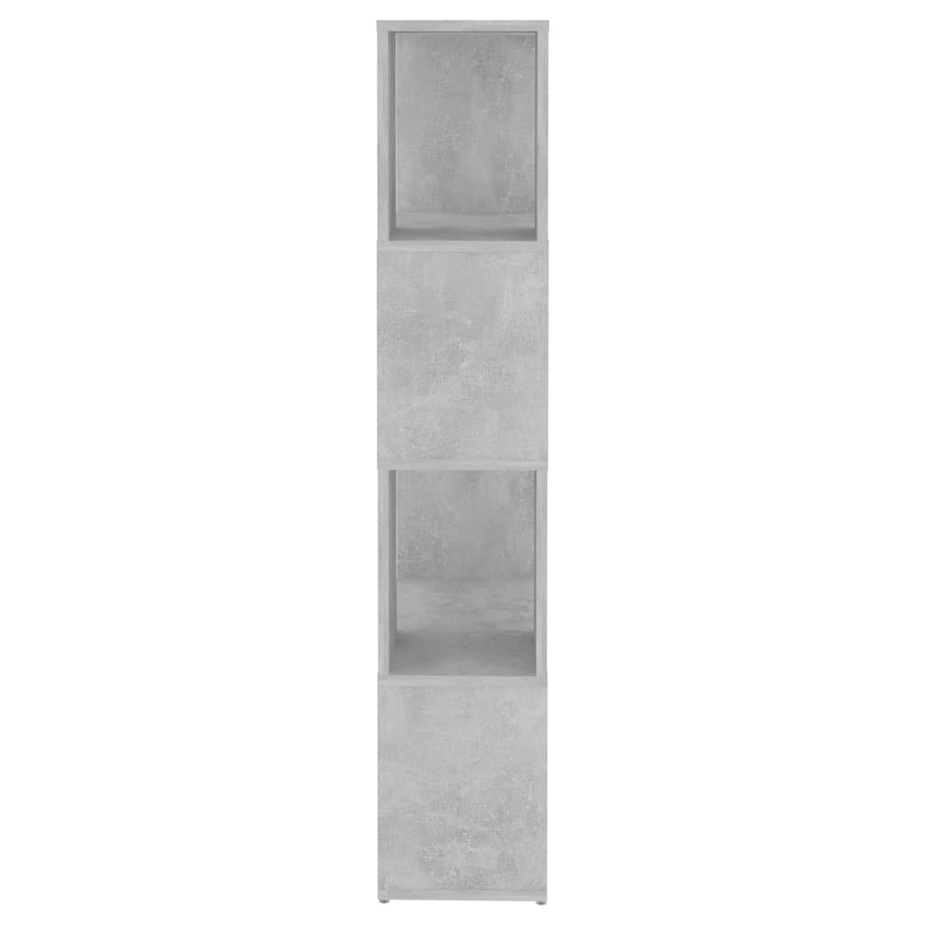 vidaXL Bibliothèque/Séparateur de pièce Gris béton 60x24x124,5 cm
