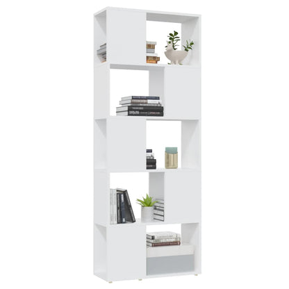 vidaXL Bibliothèque Meuble de séparation Blanc 60x24x155 cm Bois d'ingénierie