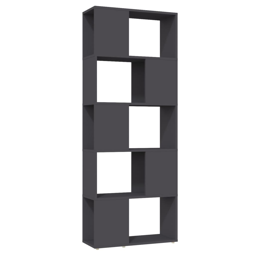 vidaXL Bibliothèque/Séparateur de pièce Gris 60x24x155 cm Bois d'ingénierie