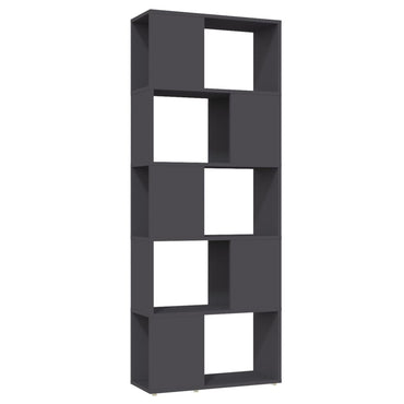vidaXL Bibliothèque/Séparateur de pièce Gris 60x24x155 cm Bois d'ingénierie
