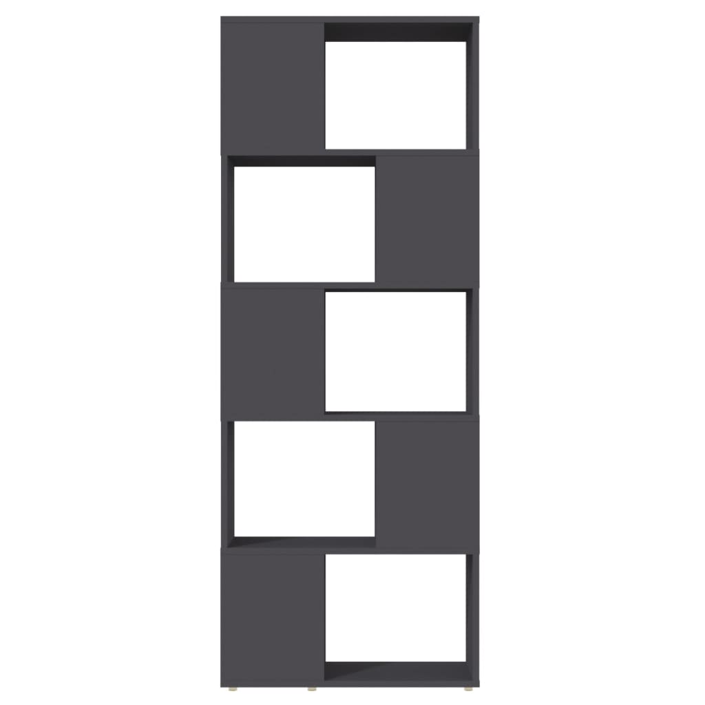 vidaXL Bibliothèque/Séparateur de pièce Gris 60x24x155 cm Bois d'ingénierie