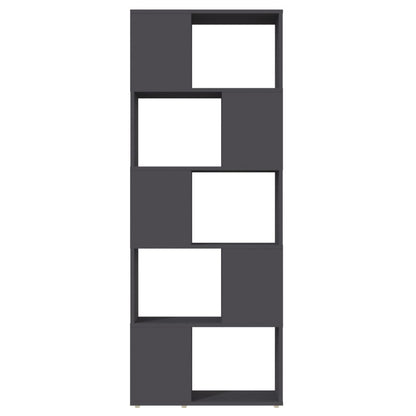 vidaXL Bibliothèque/Séparateur de pièce Gris 60x24x155 cm Bois d'ingénierie