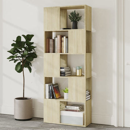 vidaXL Bibliothèque/Meuble de séparation Chêne Sonoma 60x24x155 cm