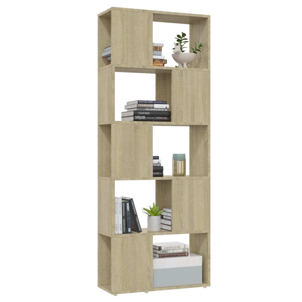 vidaXL Bibliothèque/Meuble de séparation Chêne Sonoma 60x24x155 cm