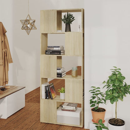 vidaXL Bibliothèque/Meuble de séparation Chêne Sonoma 60x24x155 cm