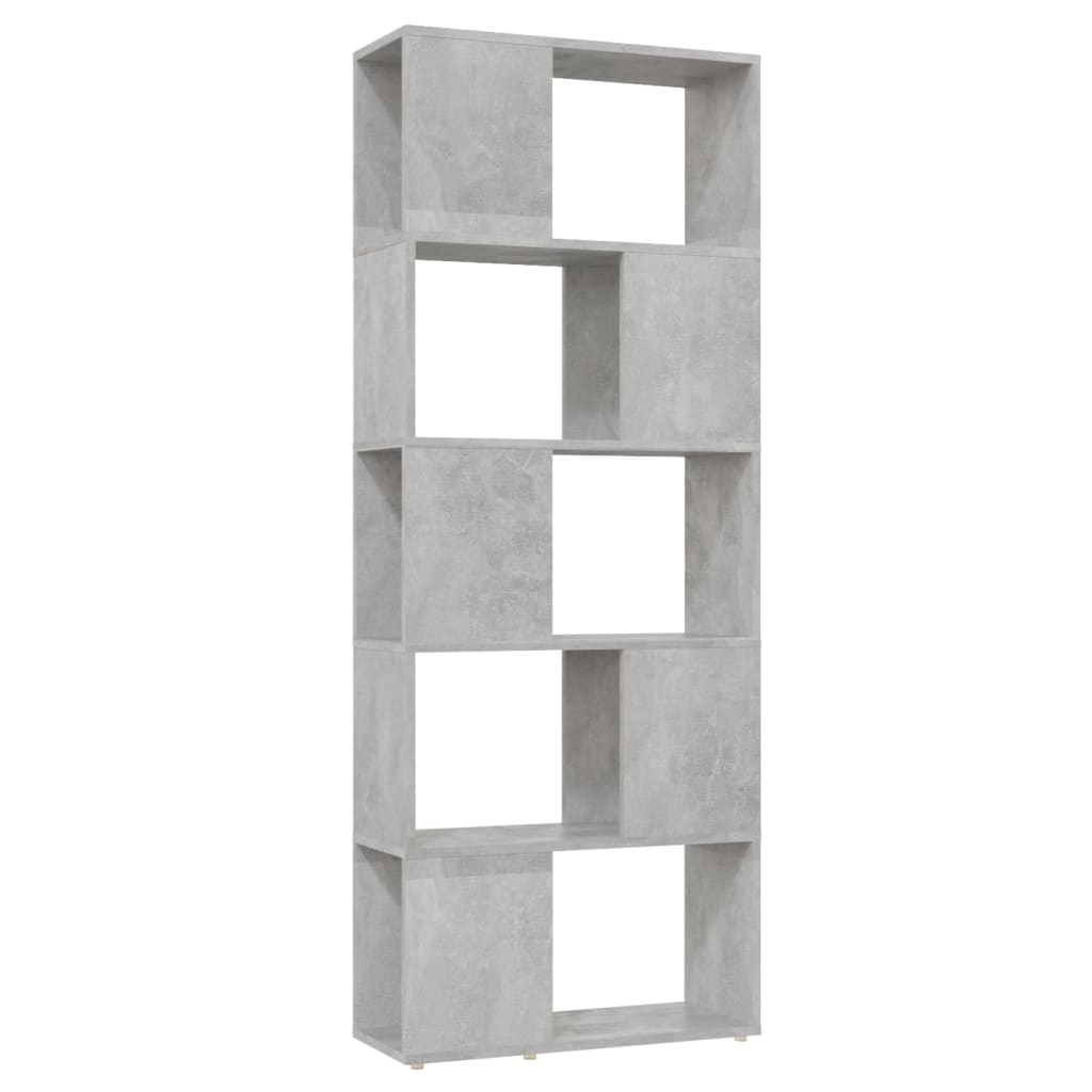 vidaXL Étagère à livres/séparateur de pièce gris béton 60x24x155 cm