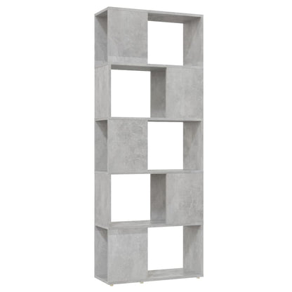 vidaXL Étagère à livres/séparateur de pièce gris béton 60x24x155 cm