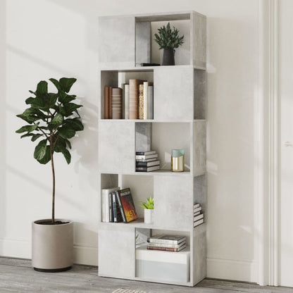 vidaXL Étagère à livres/séparateur de pièce gris béton 60x24x155 cm