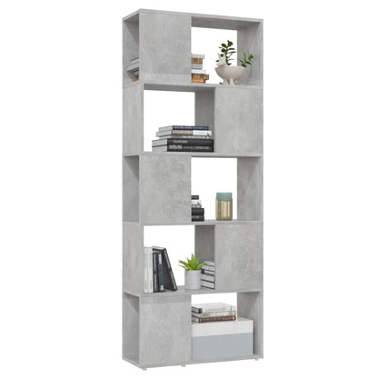 vidaXL Étagère à livres/séparateur de pièce gris béton 60x24x155 cm
