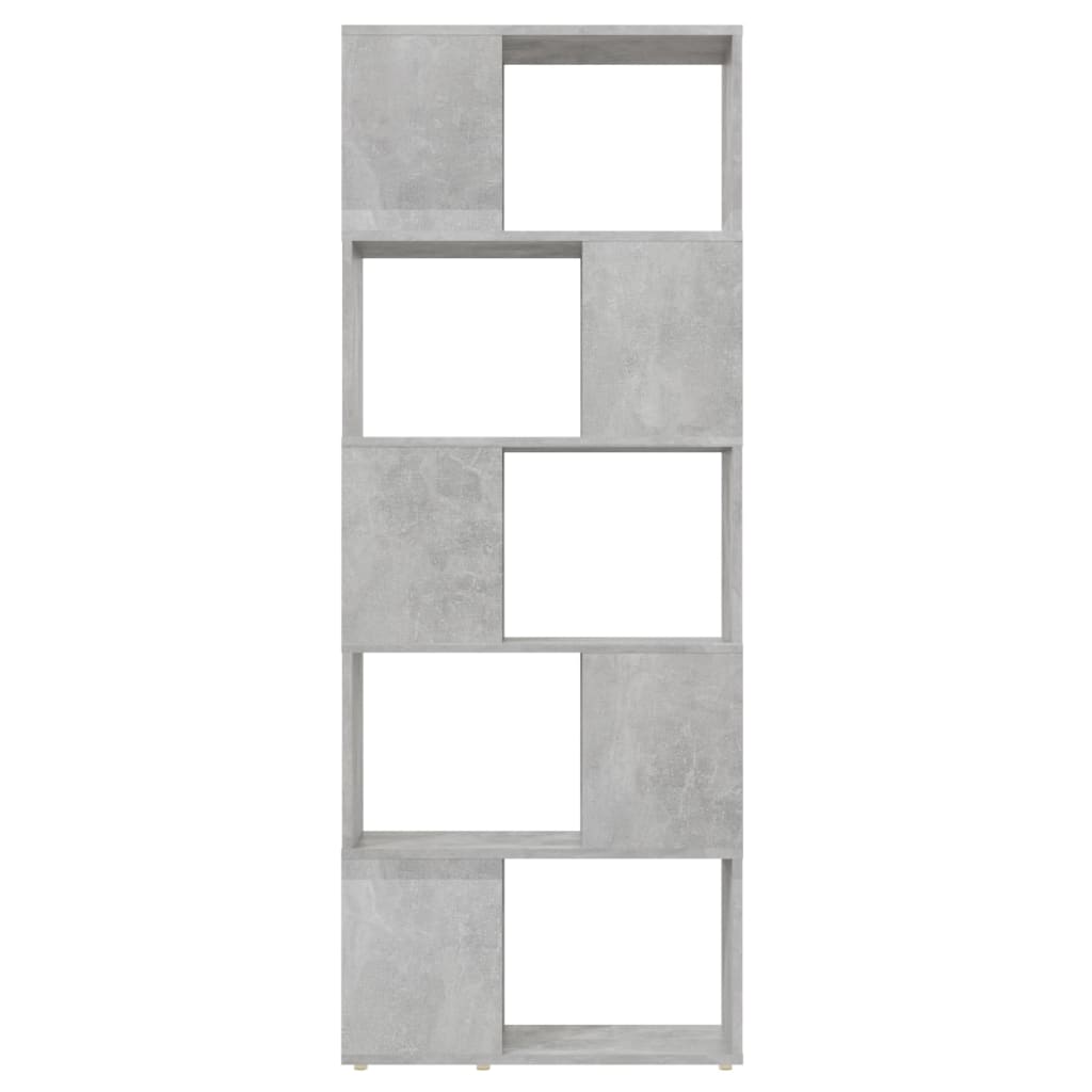 vidaXL Étagère à livres/séparateur de pièce gris béton 60x24x155 cm