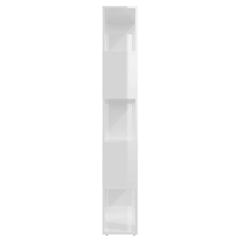 vidaXL Bibliothèque cloison blanc brillant 60x24x155 cm