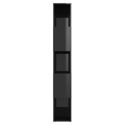 vidaXL Bibliothèque Étagère Cloison de séparation Noir brillant 60x24x155 cm