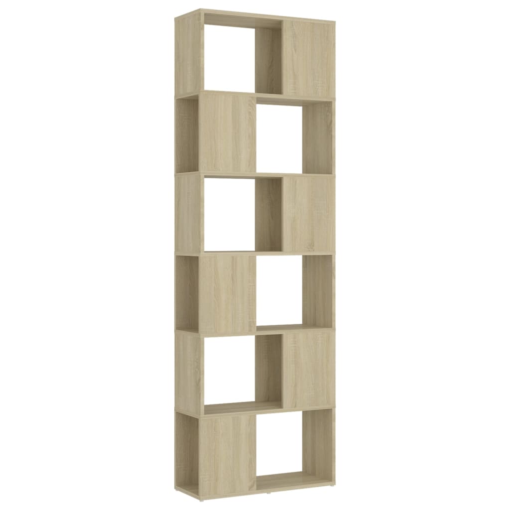 vidaXL Bibliothèque étagère séparateur de pièce chêne sonoma 60x24x186 cm aggloméré