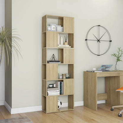 vidaXL Bibliothèque étagère séparateur de pièce chêne sonoma 60x24x186 cm aggloméré