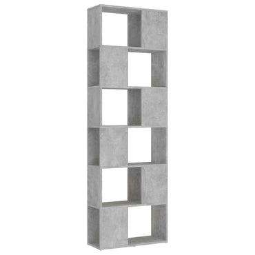 vidaXL Bibliothèque séparateur de pièce gris béton 60x24x186 cm aggloméré