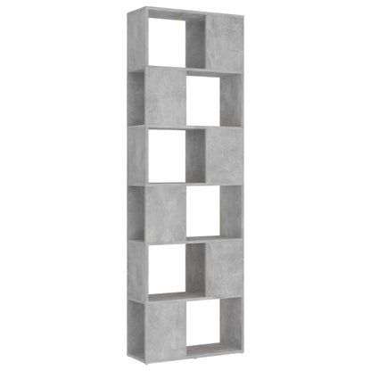 vidaXL Bibliothèque séparateur de pièce gris béton 60x24x186 cm aggloméré