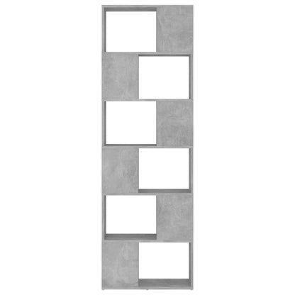 vidaXL Bibliothèque séparateur de pièce gris béton 60x24x186 cm aggloméré