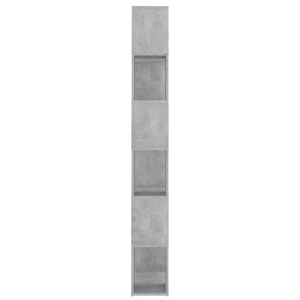 vidaXL Bibliothèque séparateur de pièce gris béton 60x24x186 cm aggloméré
