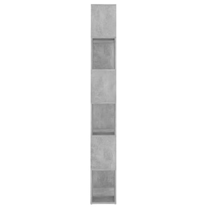 vidaXL Bibliothèque séparateur de pièce gris béton 60x24x186 cm aggloméré