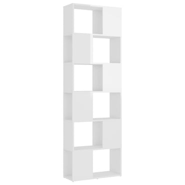 vidaXL Bibliothèque séparateur de pièce Blanc brillant 60x24x186 cm