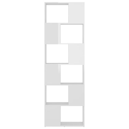 vidaXL Bibliothèque séparateur de pièce Blanc brillant 60x24x186 cm