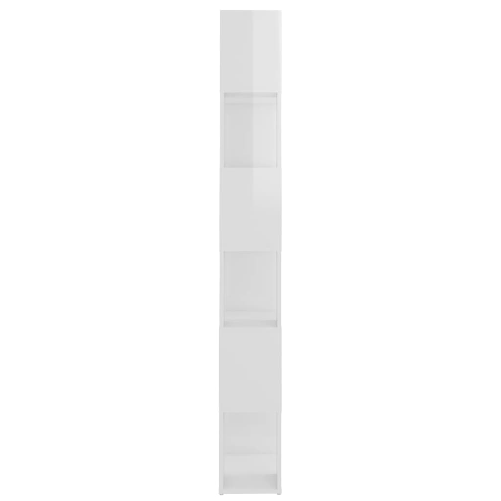 vidaXL Bibliothèque séparateur de pièce Blanc brillant 60x24x186 cm