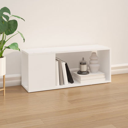 vidaXL Meuble TV Blanc 80x24x32 cm Aggloméré