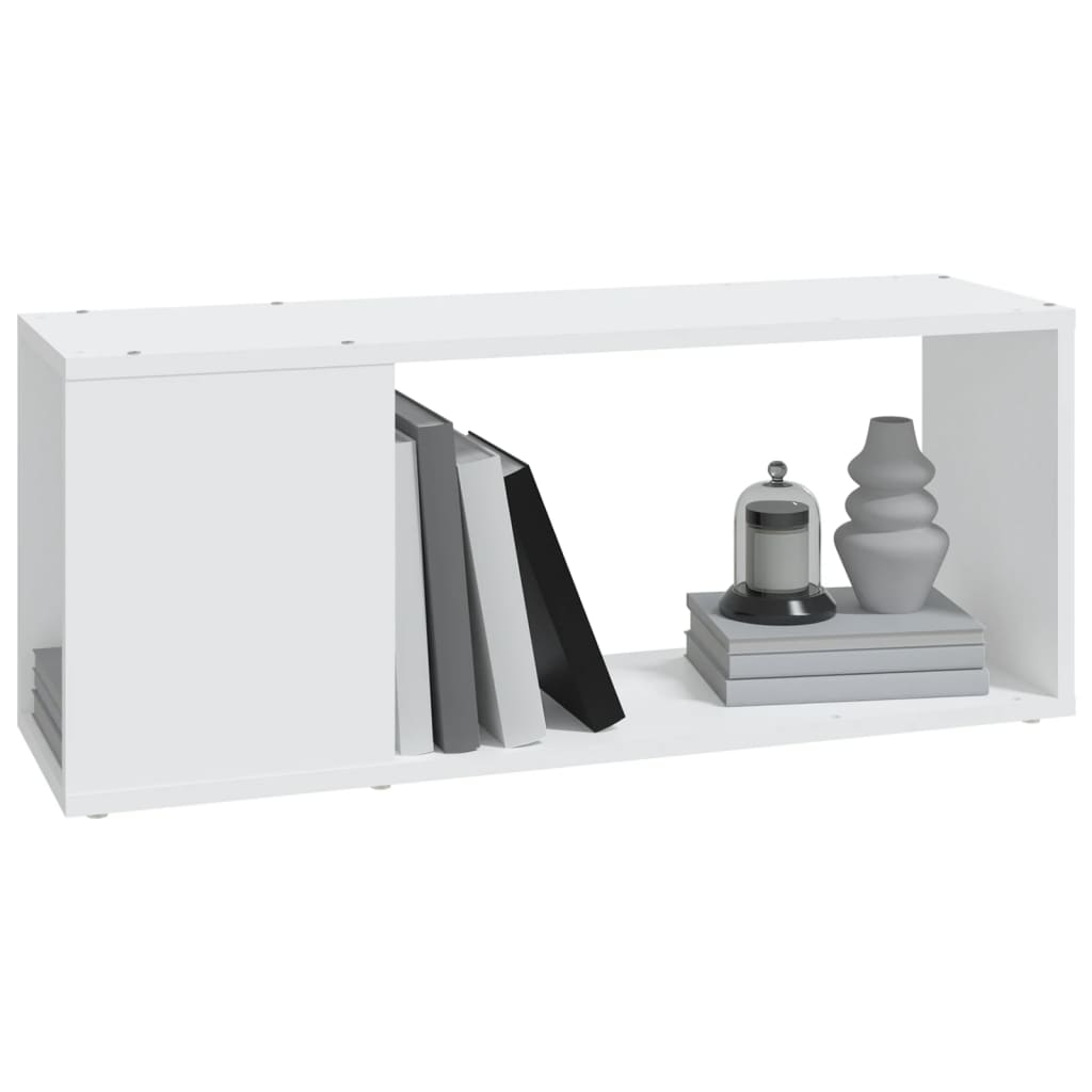 vidaXL Meuble TV Blanc 80x24x32 cm Aggloméré