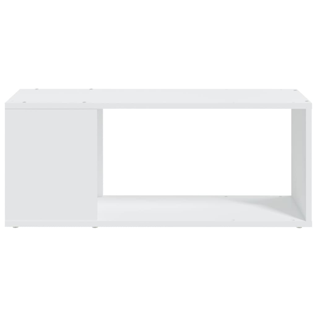 vidaXL Meuble TV Blanc 80x24x32 cm Aggloméré