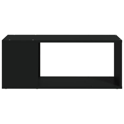 vidaXL Meuble TV Noir 80x24x32 cm Bois d'ingénierie
