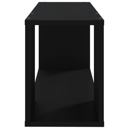 vidaXL Meuble TV Noir 80x24x32 cm Bois d'ingénierie