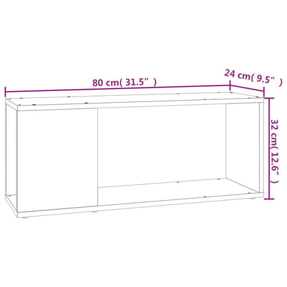 Meuble TV vidaXL gris béton 80x24x32 cm Aggloméré