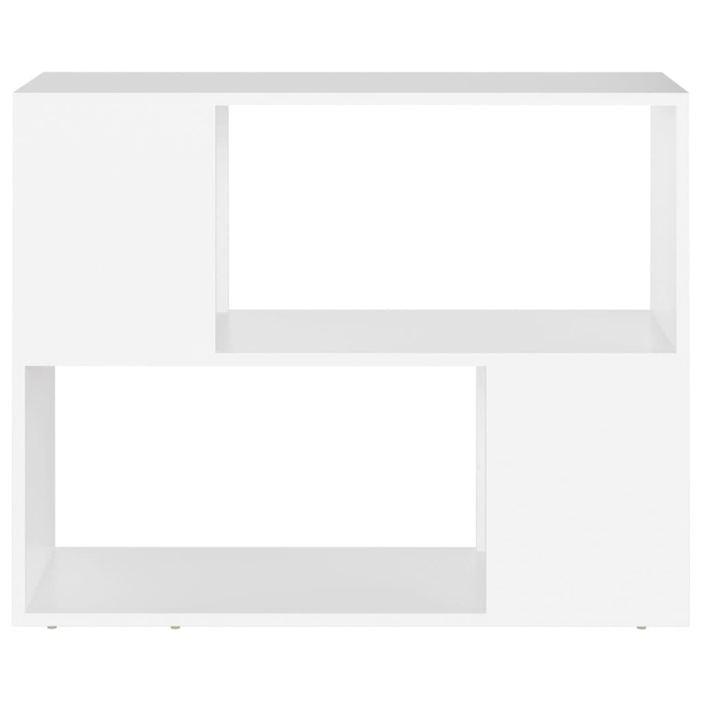 vidaXL Meuble TV blanc 80x24x63 cm en bois d'ingénierie