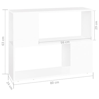 vidaXL Meuble TV blanc 80x24x63 cm en bois d'ingénierie