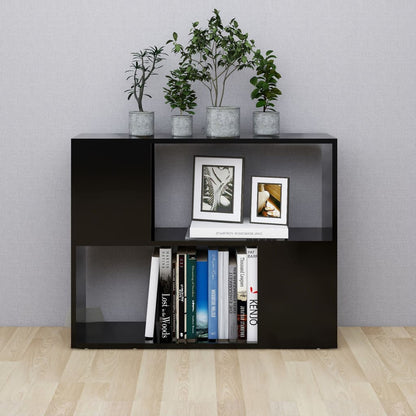 vidaXL Meuble TV Noir 80x24x63 cm Bois d'ingénierie